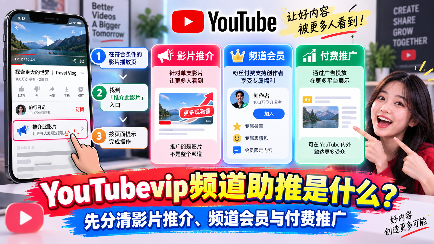 想支持 YouTube 影片:如何查找并使用推介功能